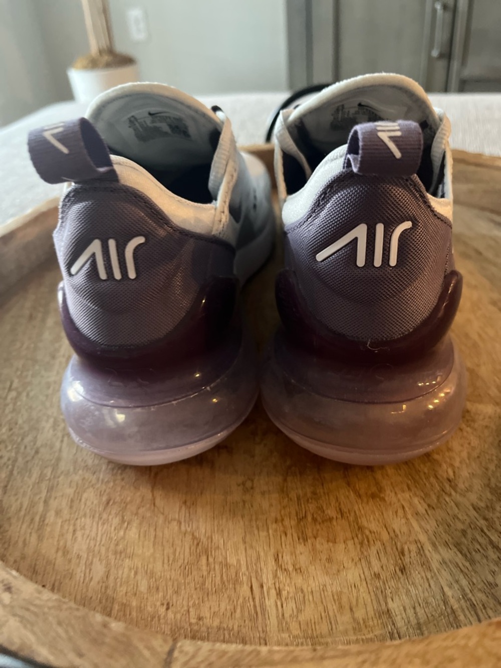 Nike Air Max 270 Sneakers in Light Gray and Purple - Picture 5 of 15